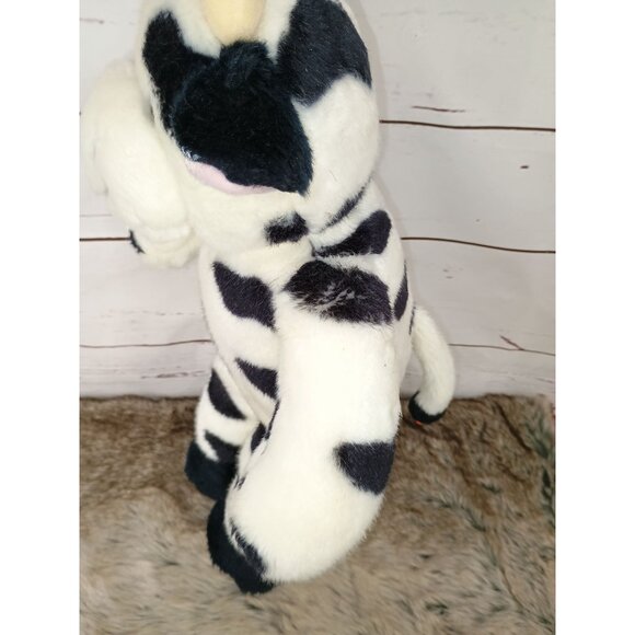 Plush Cow Stuffed Animal By Build a Bear 12" Black & White‎ Spotted Soft Toy - Picture 4 of 6